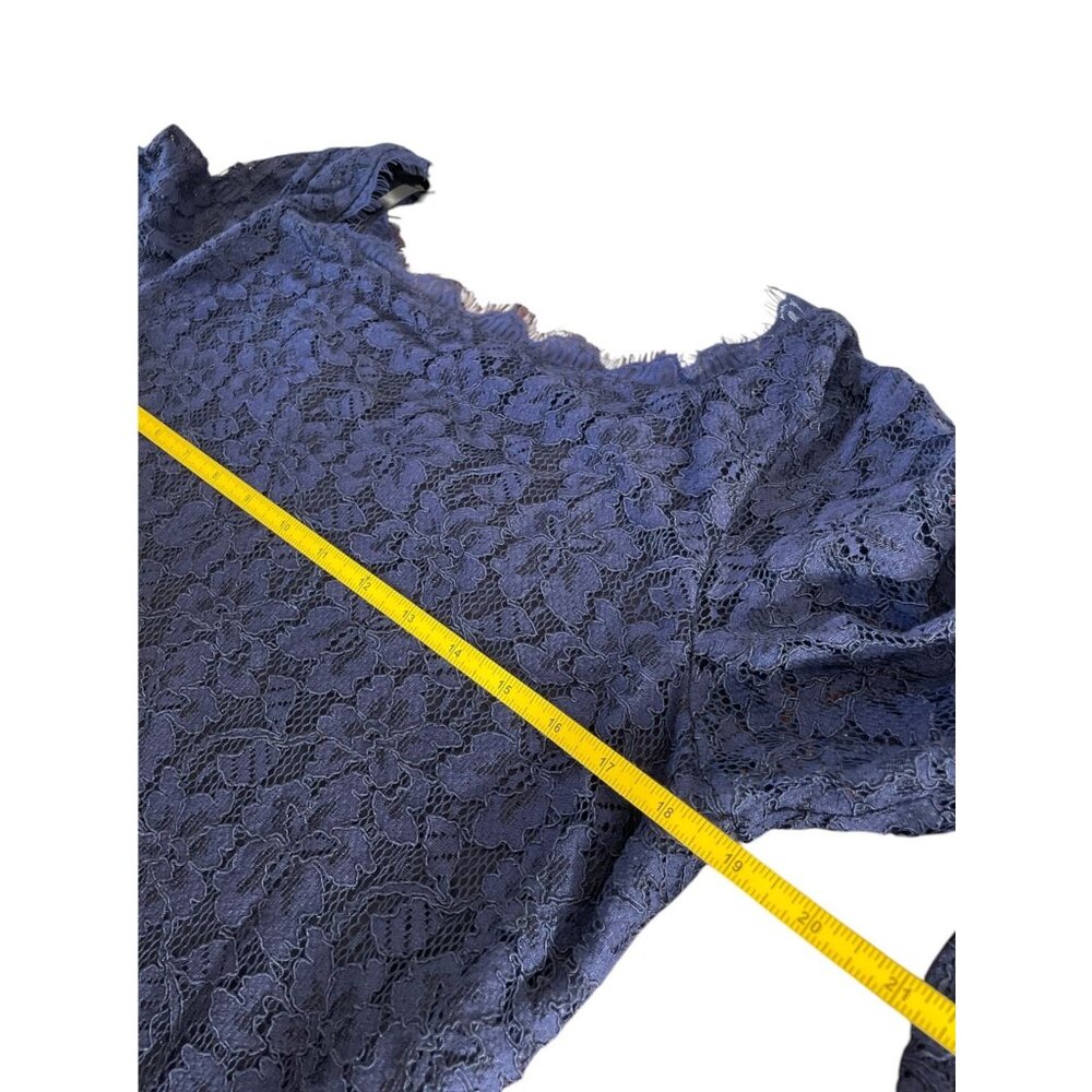 DVF Diane von Furstenberg Zarita Lace Dress in Royal Blue sz 14 Formal Evening - Picture 13 of 16